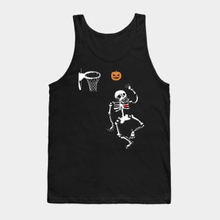 basketball skeleton halloween Tank Top